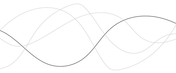 Technology abstract lines on white background. Undulate Grey Wave Swirl, frequency sound wave, twisted curve lines with blend effect