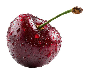 Juicy cherry fresh produce food isolated on transparent background