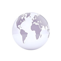 globe on white background