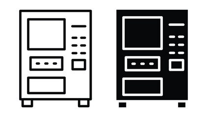 Simplistic Icons of Vending Machines in Two Contrasting Styles