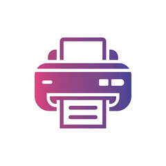 printer icon vector illustration isolated