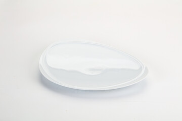 White ceramic empty plate dishware