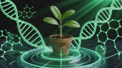 Plant dna helix science research biology growth biotechnology molecular structure