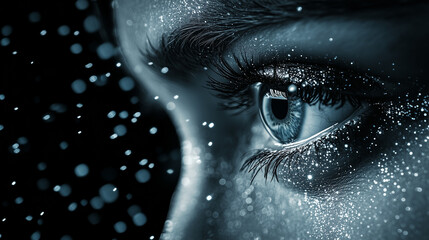 DataDriven Insights and Personalized Learning Concept Eye Observing Stream of Information Illustration 