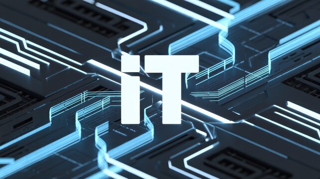 It technology circuit board digital information network data flow abstract