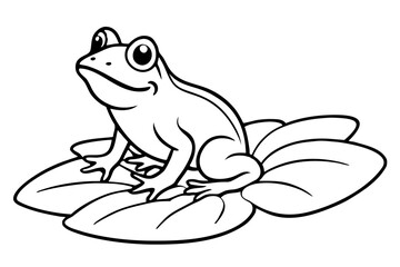 Frog sitting on a leaf