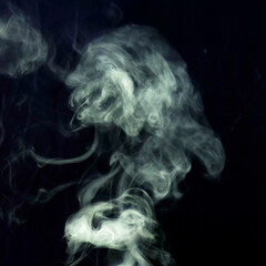 smoke on black background