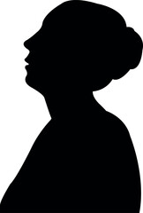 a woman head silhouette vector