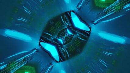 This seamless tunnel video loop features captivating patterns and bright colors swirling together, creating an engaging visual experience