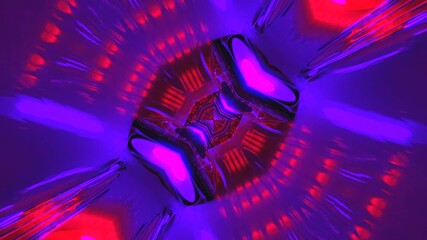 Dynamic tunnel video loop showcasing vibrant colors and shapes in a seamless display, ideal for immersive visual experiences