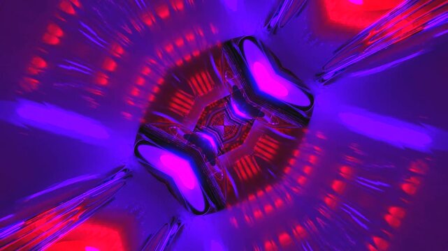 Dynamic tunnel video loop showcasing vibrant colors and shapes in a seamless display, ideal for immersive visual experiences