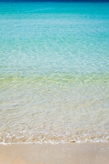 Tropical beach  turquoise water texture, azure blue sea texture in tropical island. abstract, natural texture