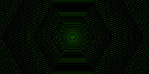 Dark green Geometric Hexagon Pattern. Modern Abstract Background with Tilt Diagonal Lines dark black, green Gradient institution, party, festive, banner. vector illustration.	