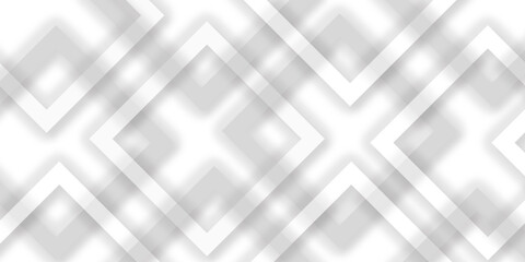 Abstract white and gray background. smooth abstract background.Elegant gray and white squares pattern. Grey white stripe background geometry shine and layer element vector for presentation design.