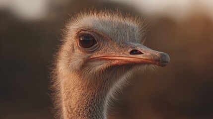portrait of the head of an ostrich no logos no brands ar 169