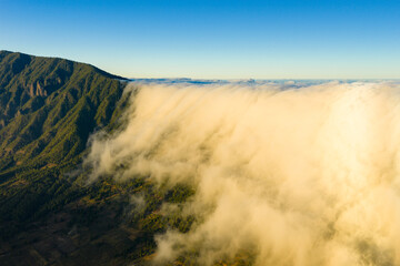 Cloud waterfall, Cumbre Nueva, La Palma, Canary Islands