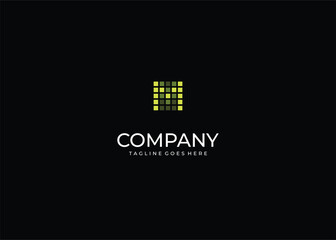 Digital Grid Matrix Letter M Vector Logo for Data Visualization Technology Development Gaming Abstract Monogram Pattern or Modern Block Design