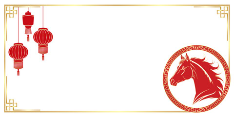 Obraz premium Chinese new year greeting card