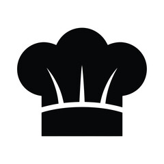 Classic black silhouette of a chef s hat symbolizing culinary excellence