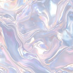 Exploring an iridescent liquid texture with soft swirling patterns and vibrant colors