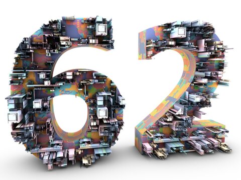 Zahl zweiundsechzig technisch