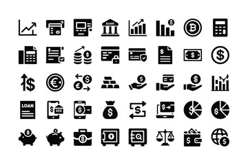 Set of finance and banking icons