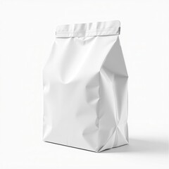Plain White Stand-Up Pouch with Zipper Closure for Packaging and Storage of Various Products