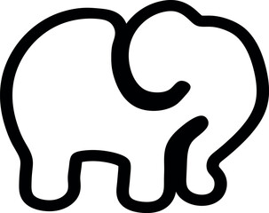 Cute Elephant Vector Character Design