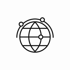 globe world wide icon sign vector