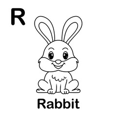Coloring book, coloring pictures of Rabbit, coloring animal