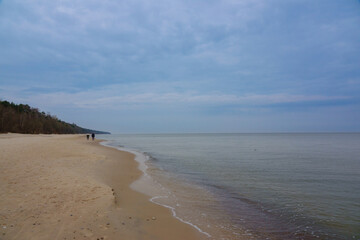 Sand beach at Baltic Sea. Pobierowo, Poland