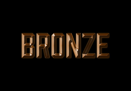 Bronze Beveled Text Effect