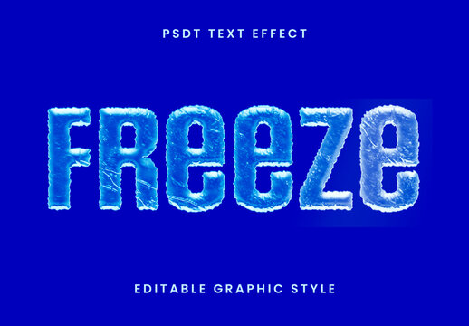 Frozen Ice Text Effect