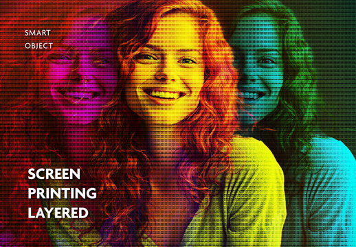 Screen Printing Layered Photo Effect