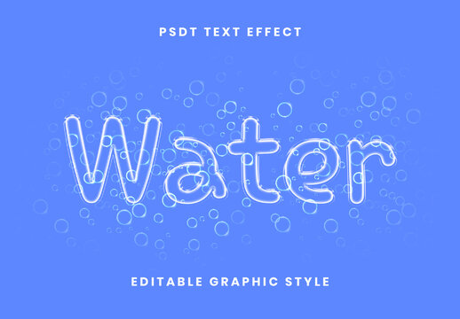 White Raindrops Text Effect Liquid Bubble Font
