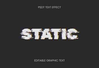 White And Black VHS Glitch 80s Text Effect Distortion Static Font
