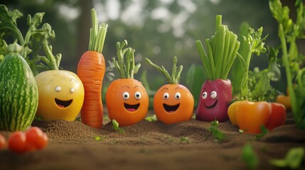 fresh vegetables in the garden