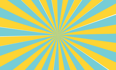 Yellow and cyan sunburst pattern illustration