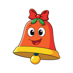 A Christmas bell cartoon style art 