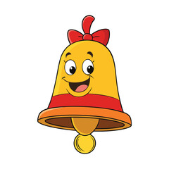 A Christmas bell cartoon smile art