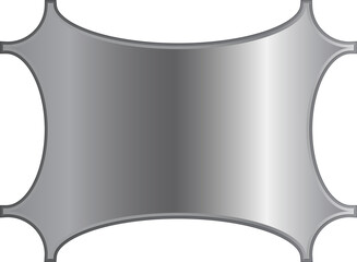 Metallic Silver Chrome Decorative Frame Label Metal Plate