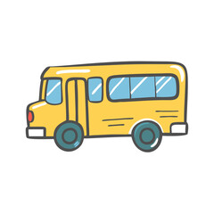 School bus vector illustration for education and transportation designs