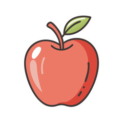 Red apple vector illustration fresh fruit icon scalable graphic design
