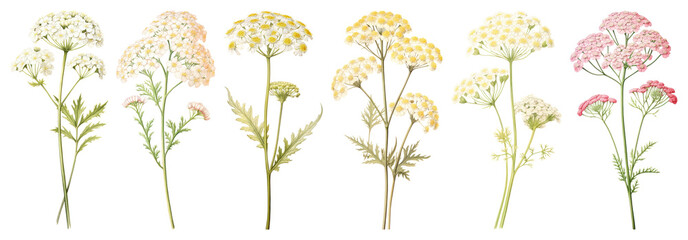 PNG Vintage botanical floral illustration, element set on transparent background