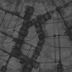 Abstract image for printing. Picture for modern interiors. The picture is painted by hand on a tablet.