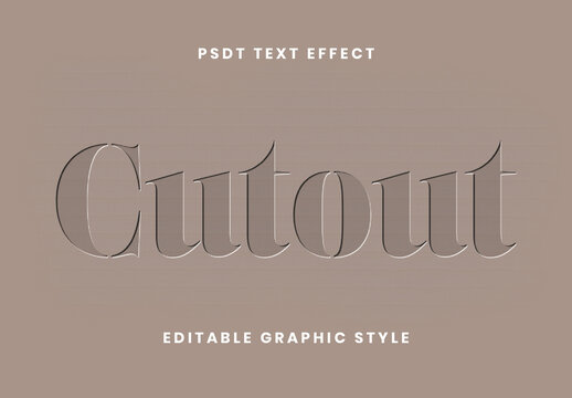 Brown Pressed Paper Text Effect Cutout Elegant Font
