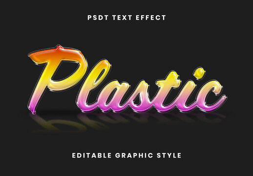 Script Plastic Glossy Gradient Text Effect