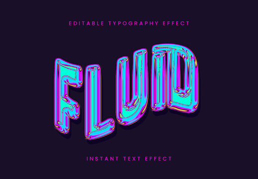 Glossy Waved Chromatic Text Effect