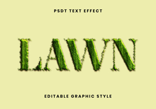 Green Grass Text Effect Mossy Nature Font