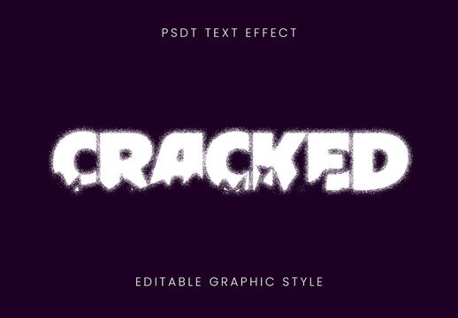 White Cracked Grunge Text Effect Distressed Rough Font